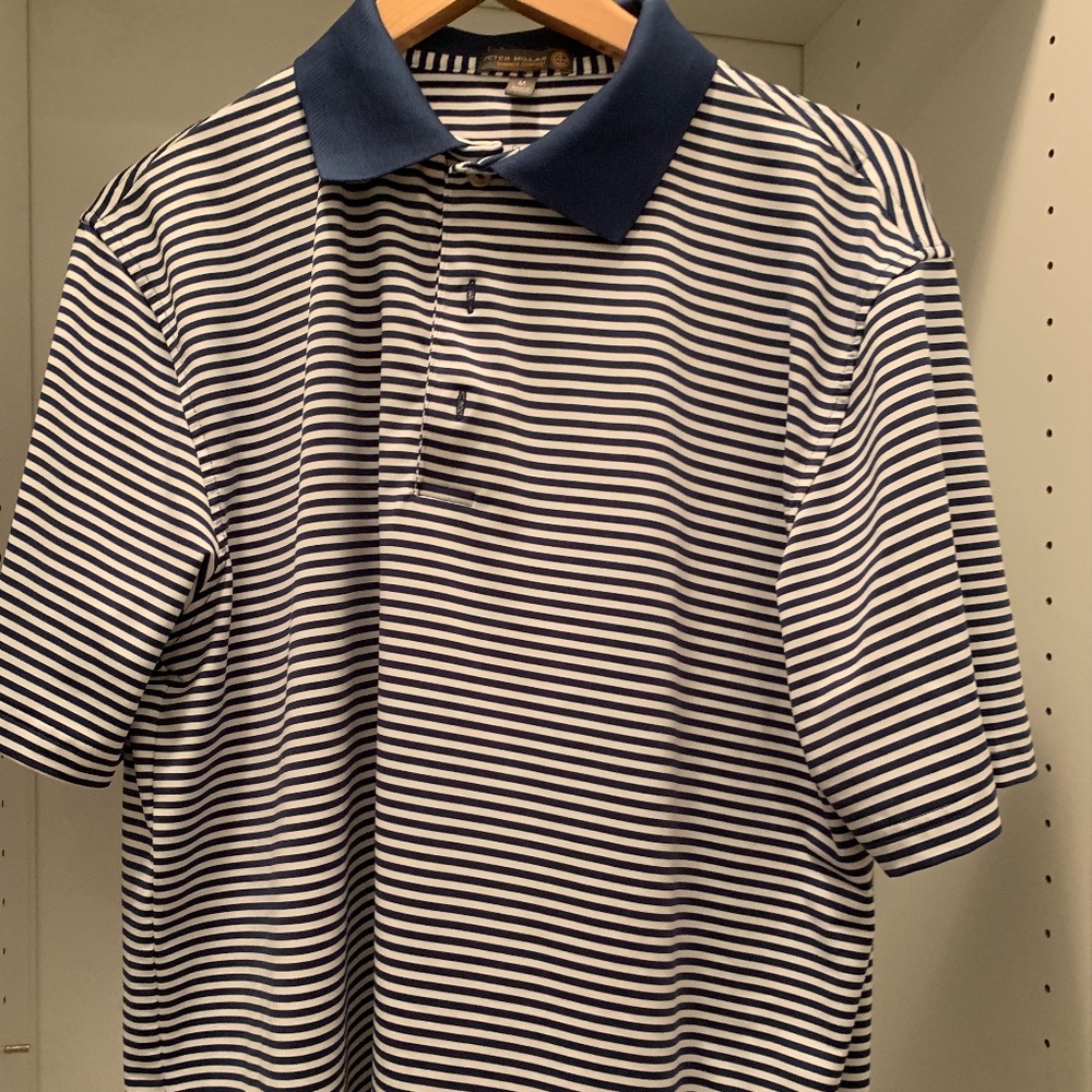 Peter Millar Summer Comfort Polo, Navy Stripe